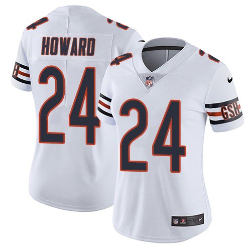 Nike Bears #24 Jordan Howard White Women's Stitched NFL Vapor Untouchable Limited Jersey
